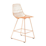 Noir Wire Barchair - Rose Gold