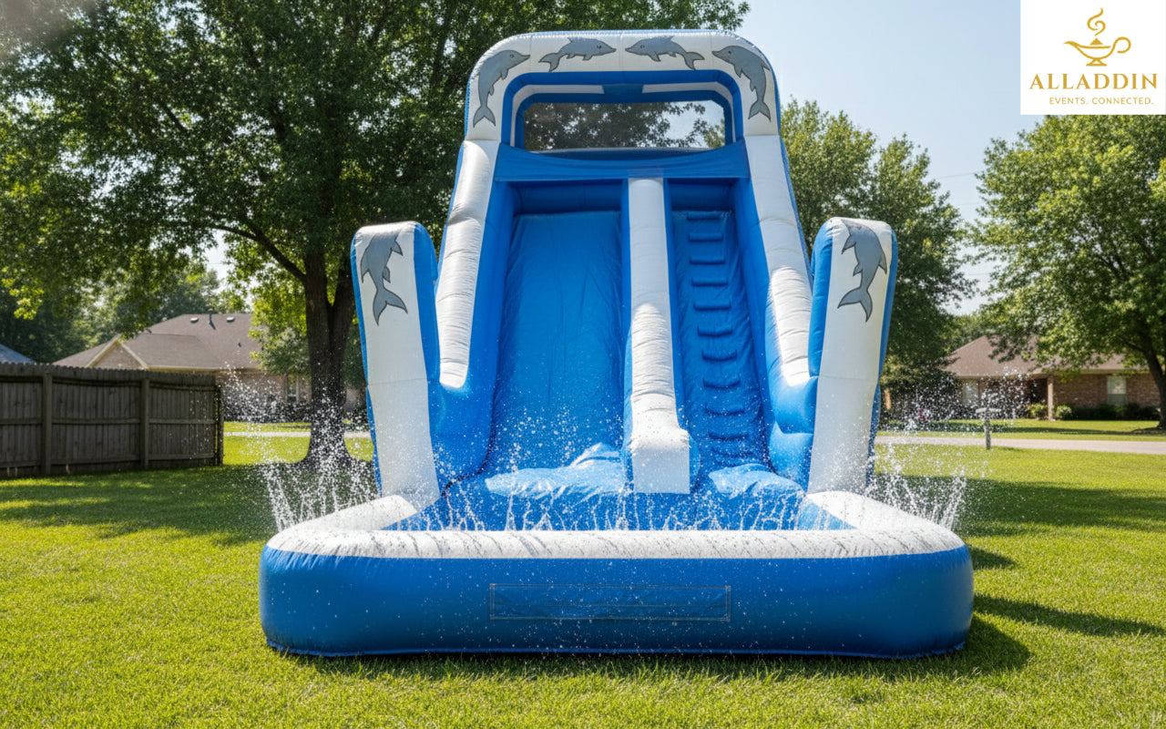 Large Dolphin Water Slide Inflatable