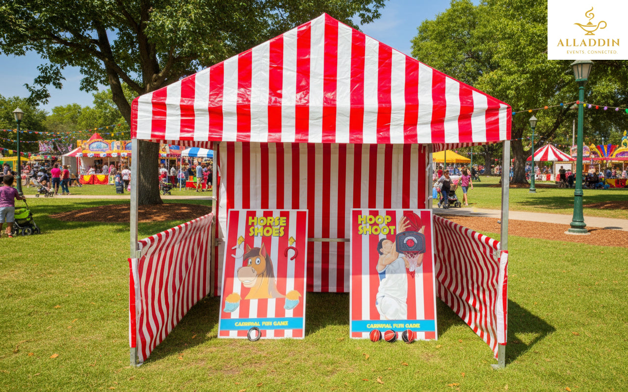 Carnival Tent with 2 Skill Games