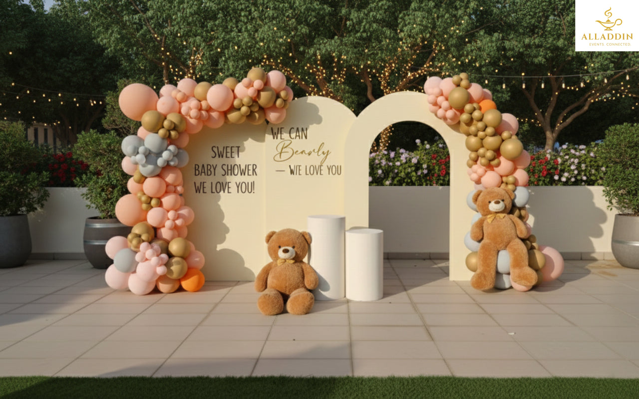 Coffee Apricot Teddy Bear Theme Decor
