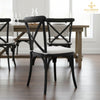 Cross Back Chair - Black