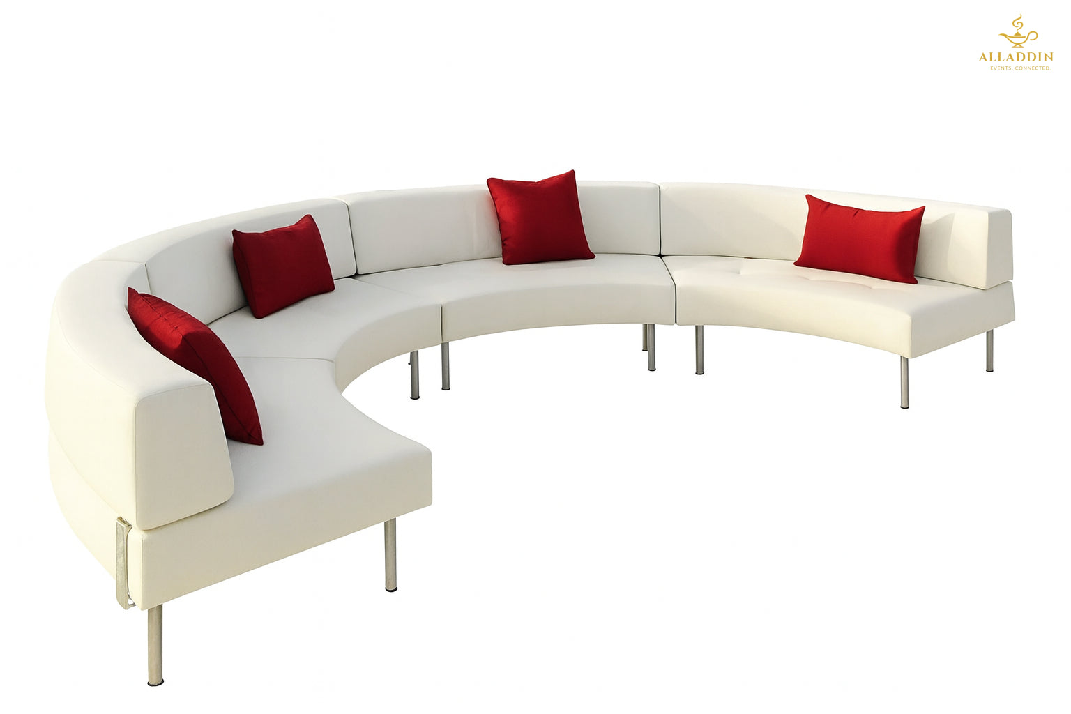 Endless Curved Semi-Circle Sofa with Large Low Back - 8 Seater