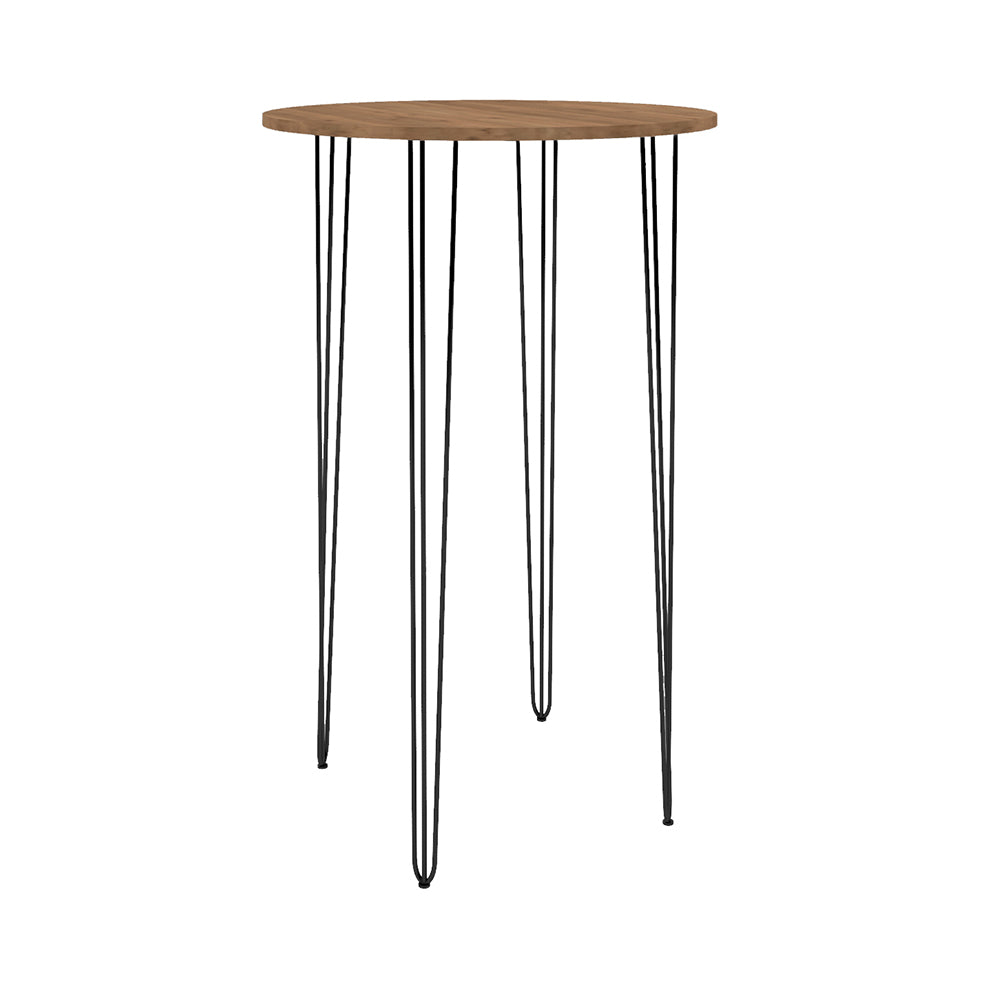 Hairpin Cocktail Table Round - Wooden
