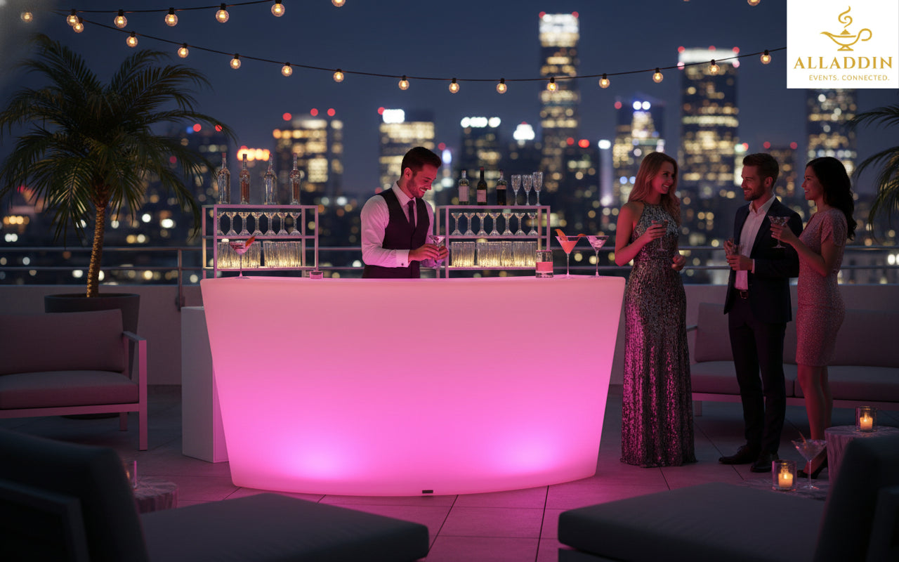 LED Curved Bar Counter