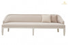 Sleek 3-Seater Creamy Velvet Sofa
