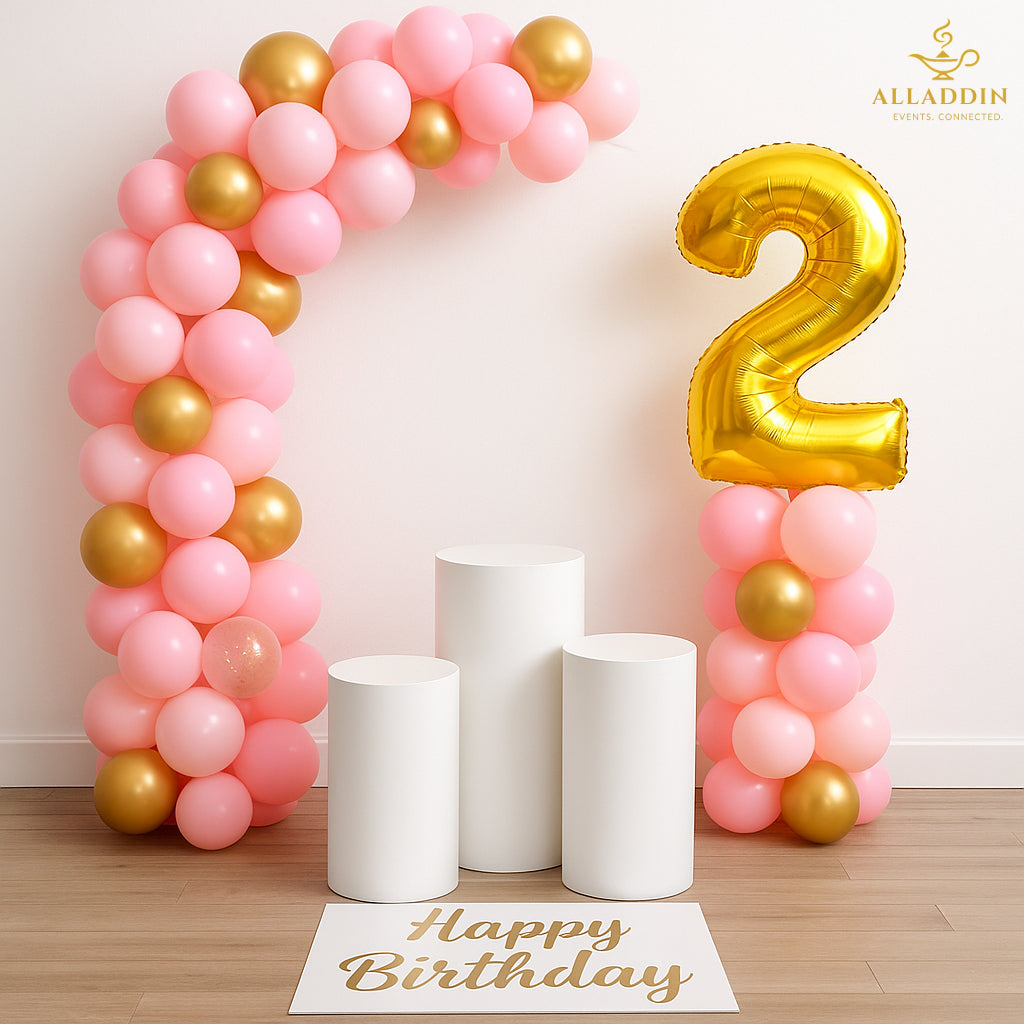 Birthday-Themed Decoration Setup