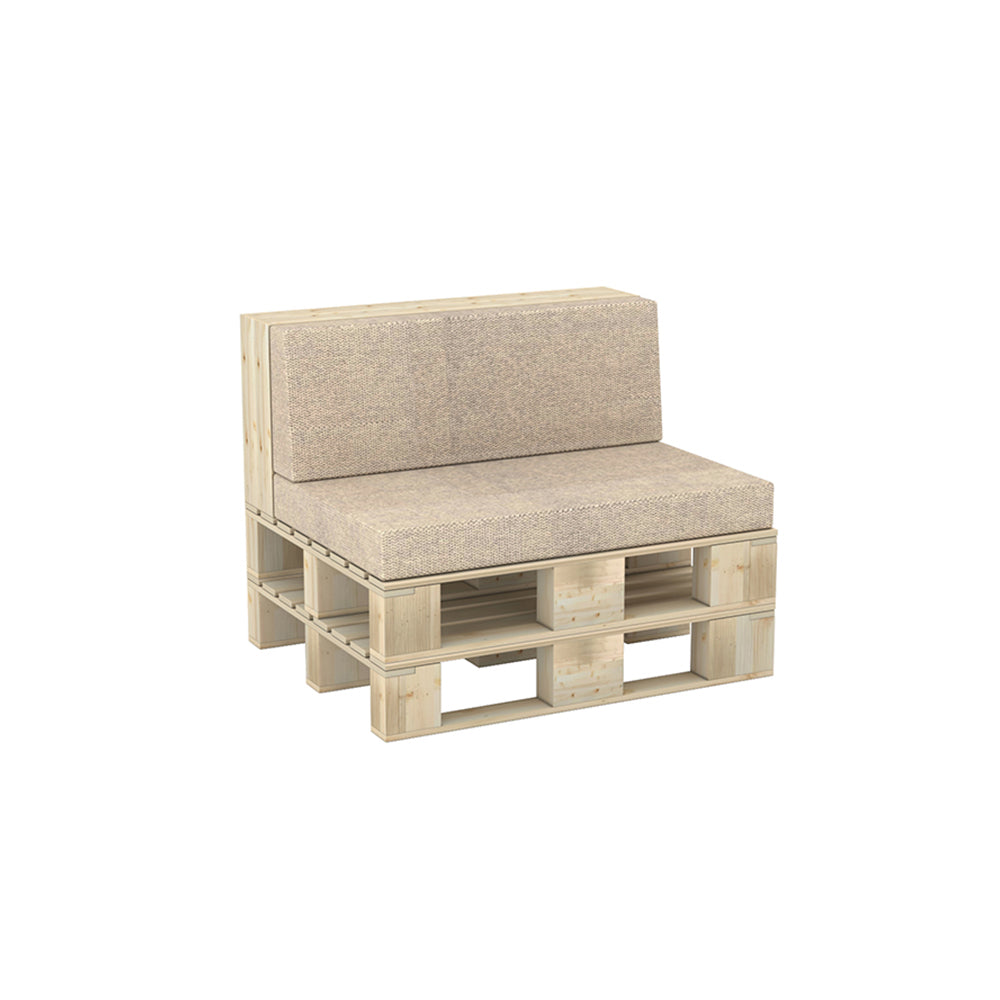 Natural Woody Sofa Two Seater - Beige