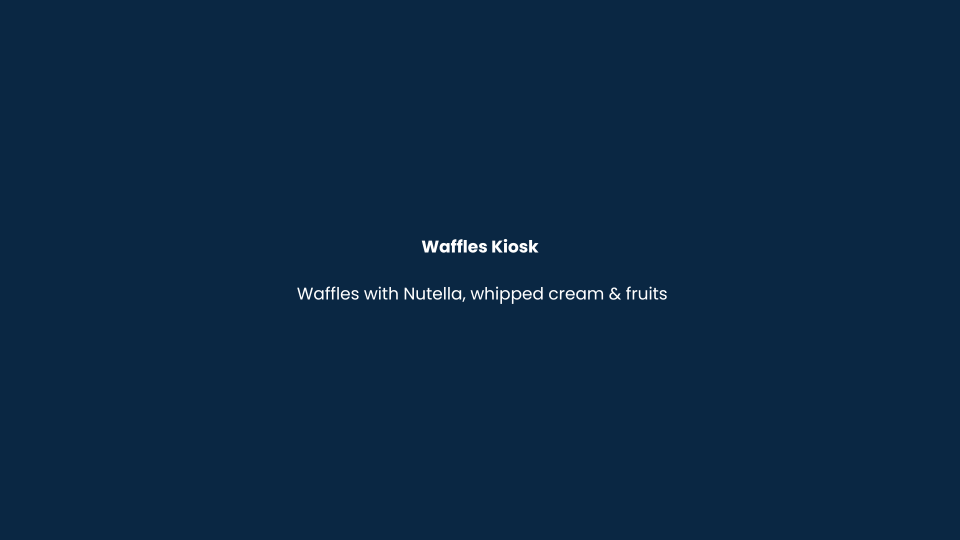 Waffle Kiosk