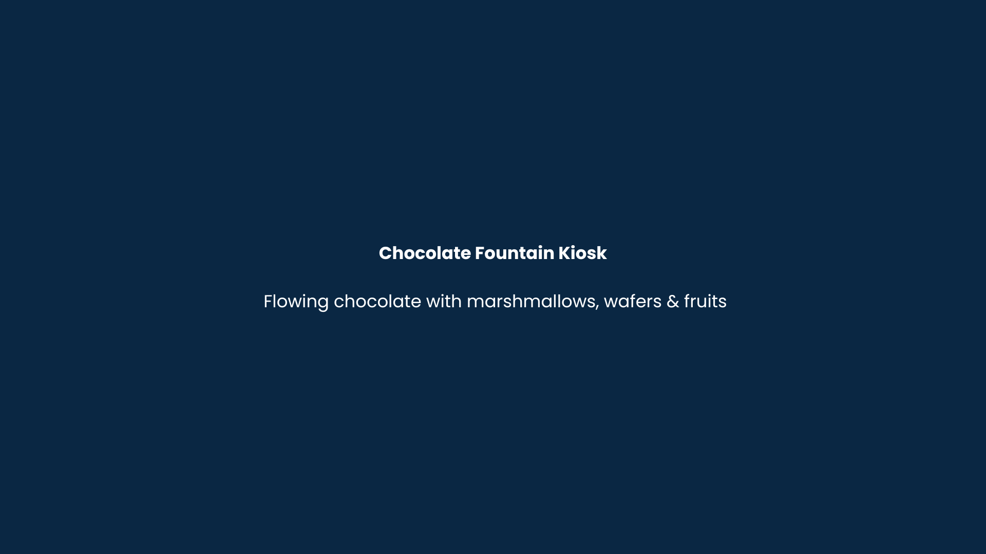 Chocolate Fountain Display