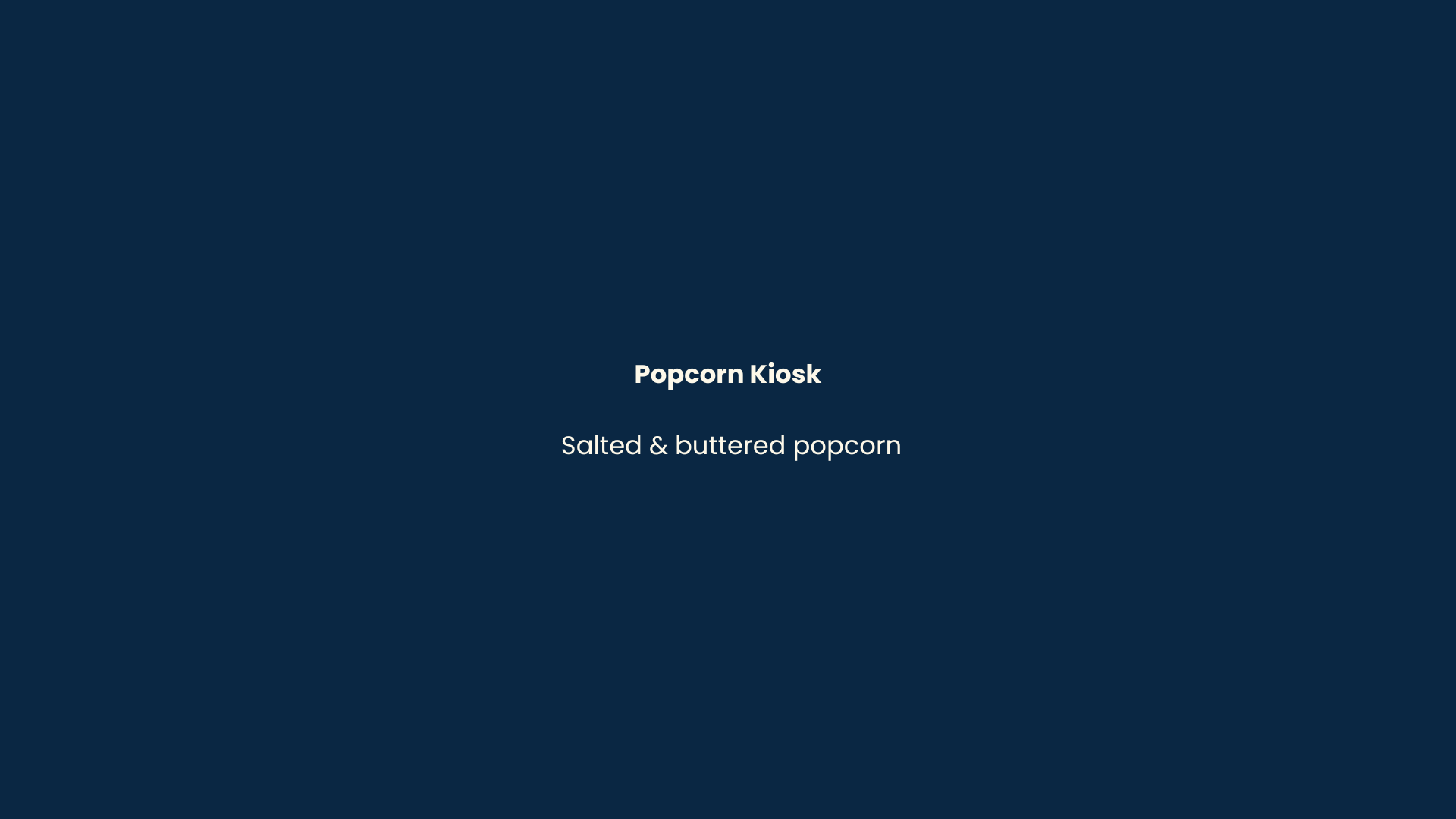 Popcorn Kiosk