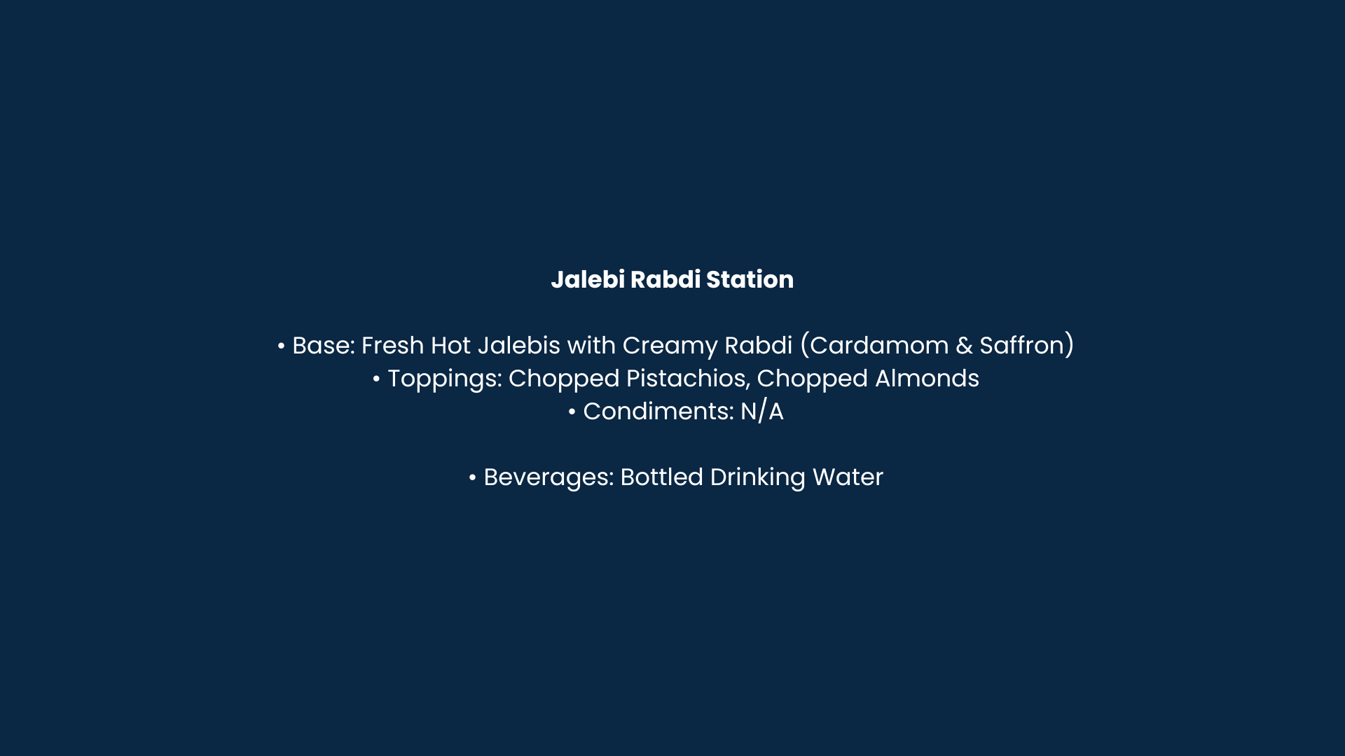 Signature Jalebi Rabdi Live Station by Alladdin