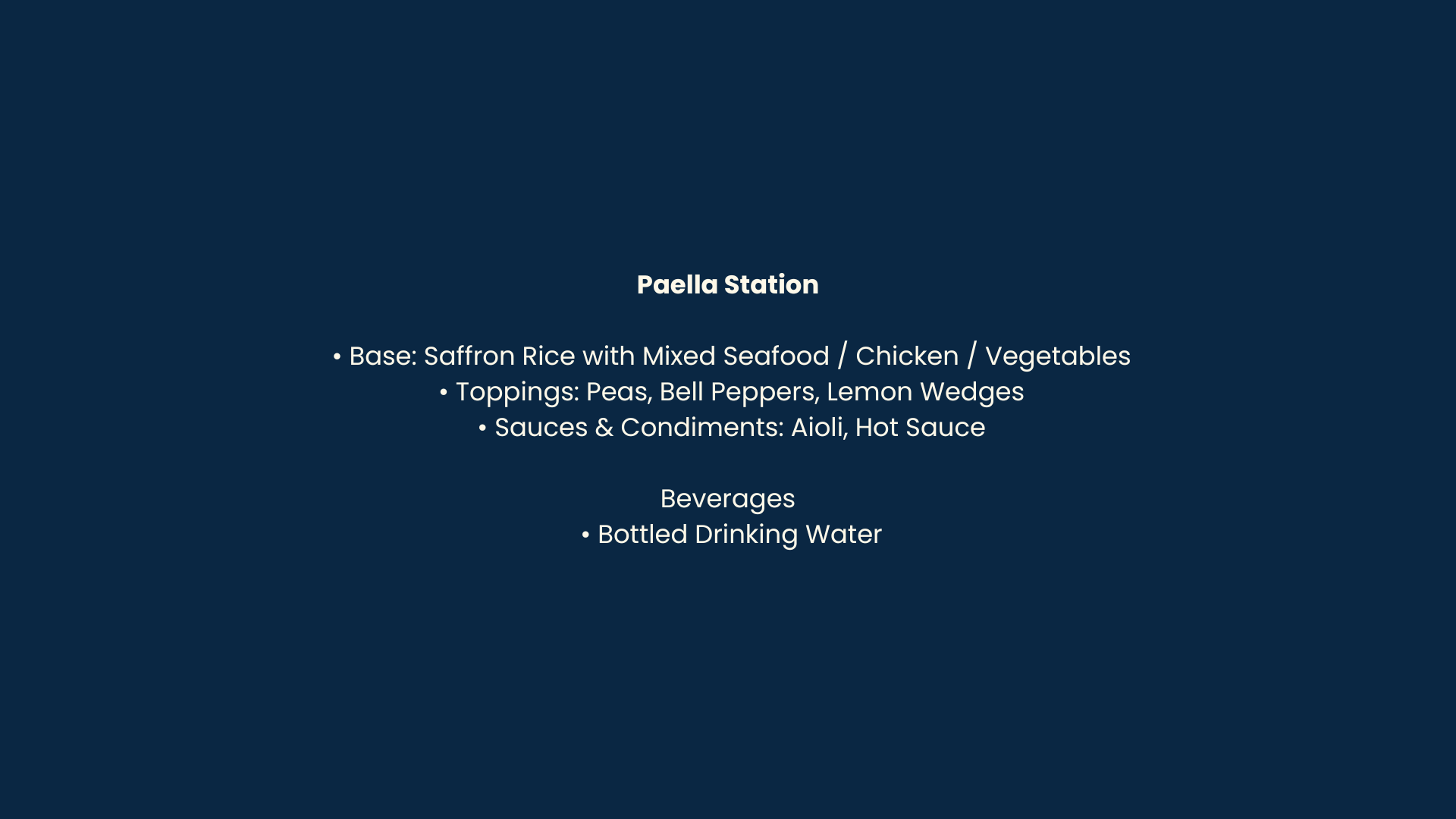 Signature Paella Live Station by Alladdin