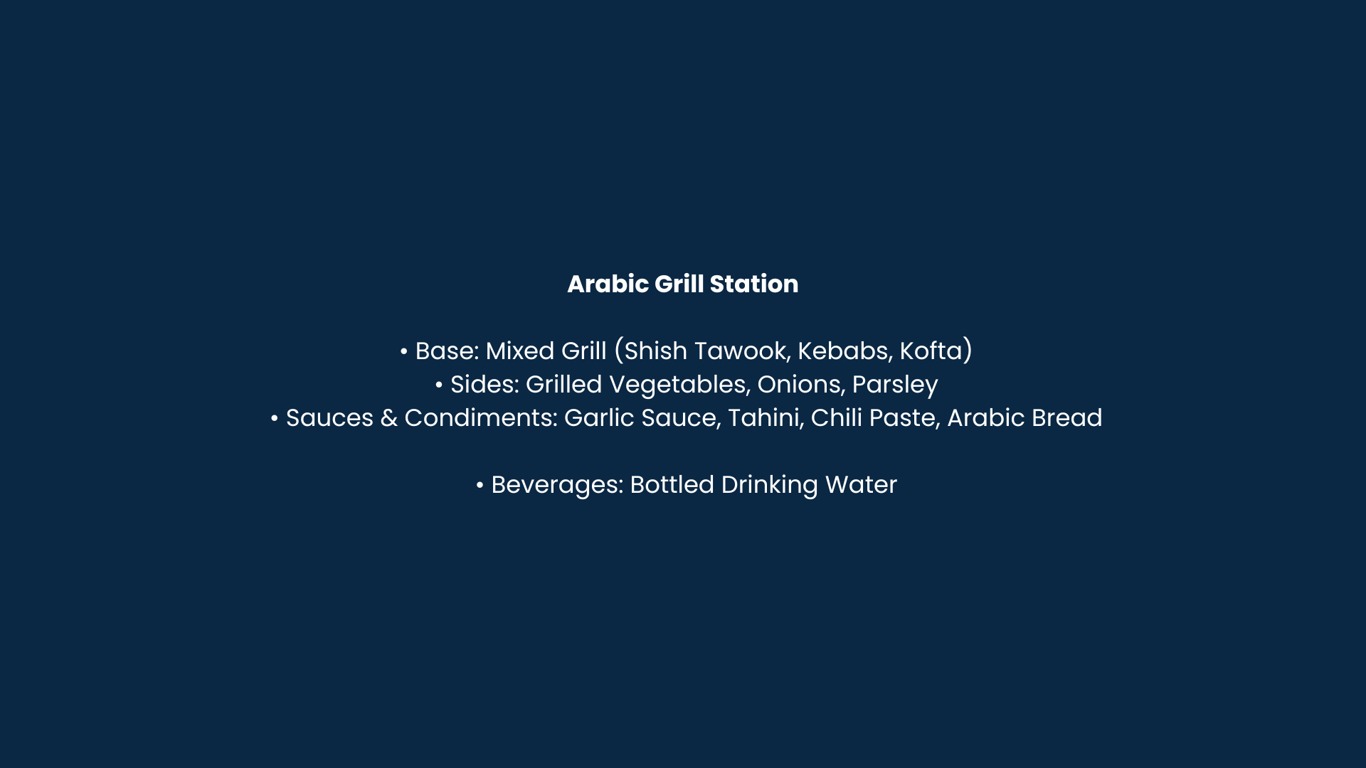 Signature Arabic Grill Live Station by Alladdin