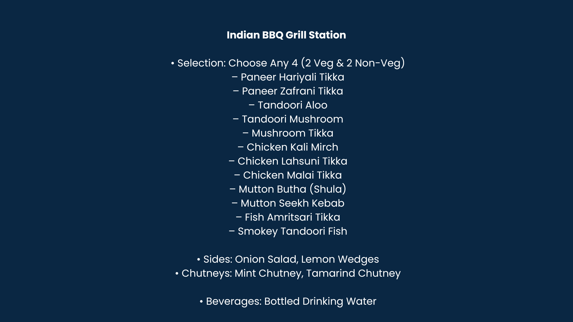 Signature Indian Grill Live Station by Alladdin