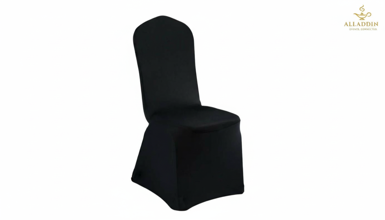 Banquet Chair with Black Stretch Cover