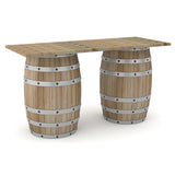 Rustic Barrel Twin Cocktail Table
