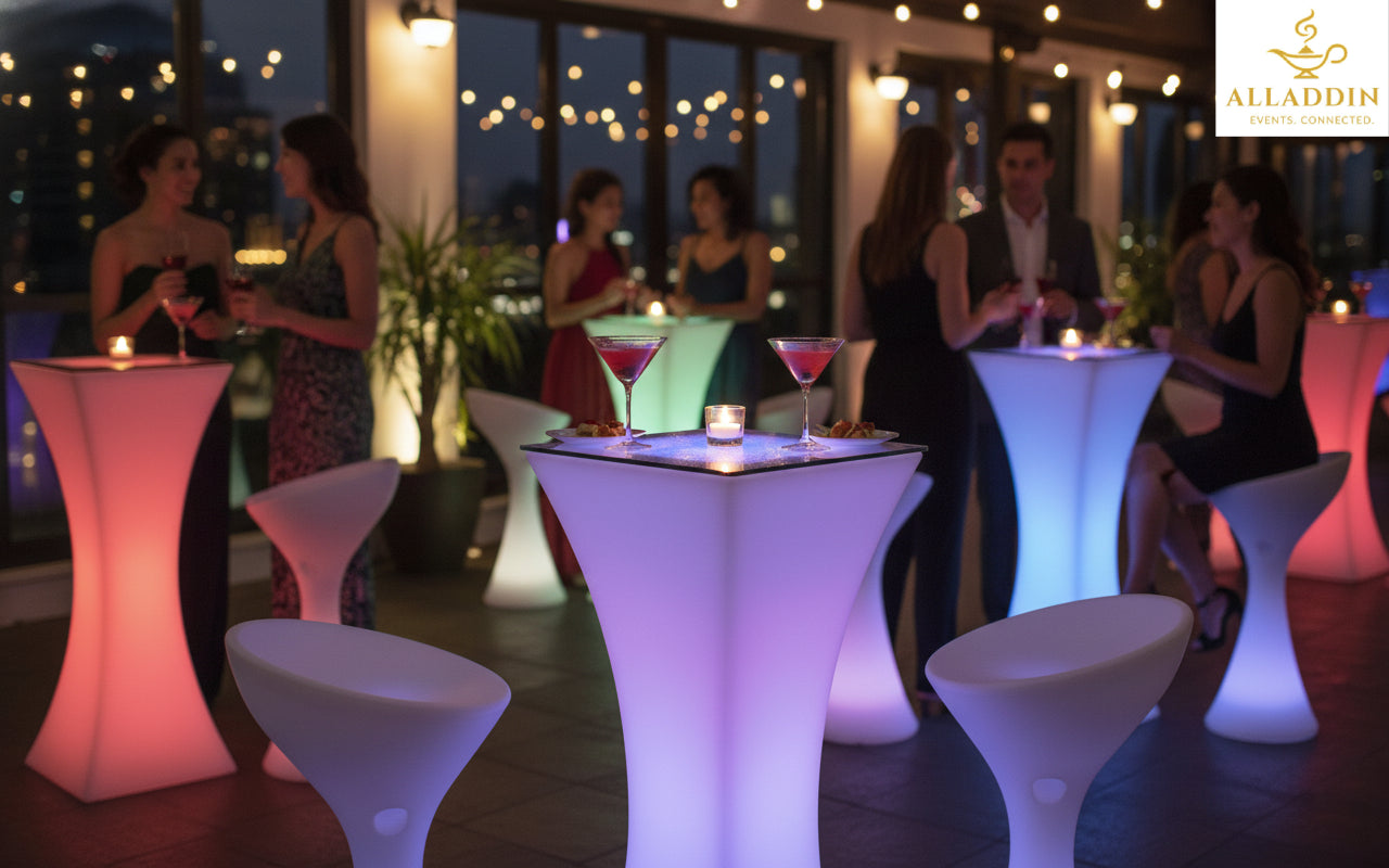 Blitz Square LED Cocktail Table