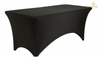 Buffet Table with Black Stretch Cover