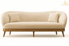 Chloe 3-Seater Sofa Velvet with Gold Stainless Steel Legs