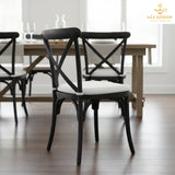 Cross Back Chair - Black