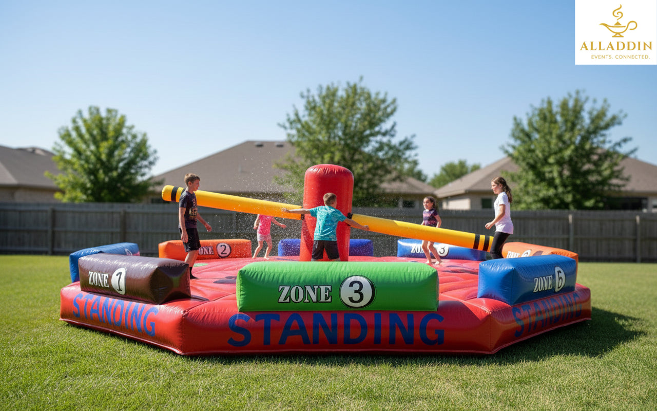 Double Wipe Out Inflatable Game