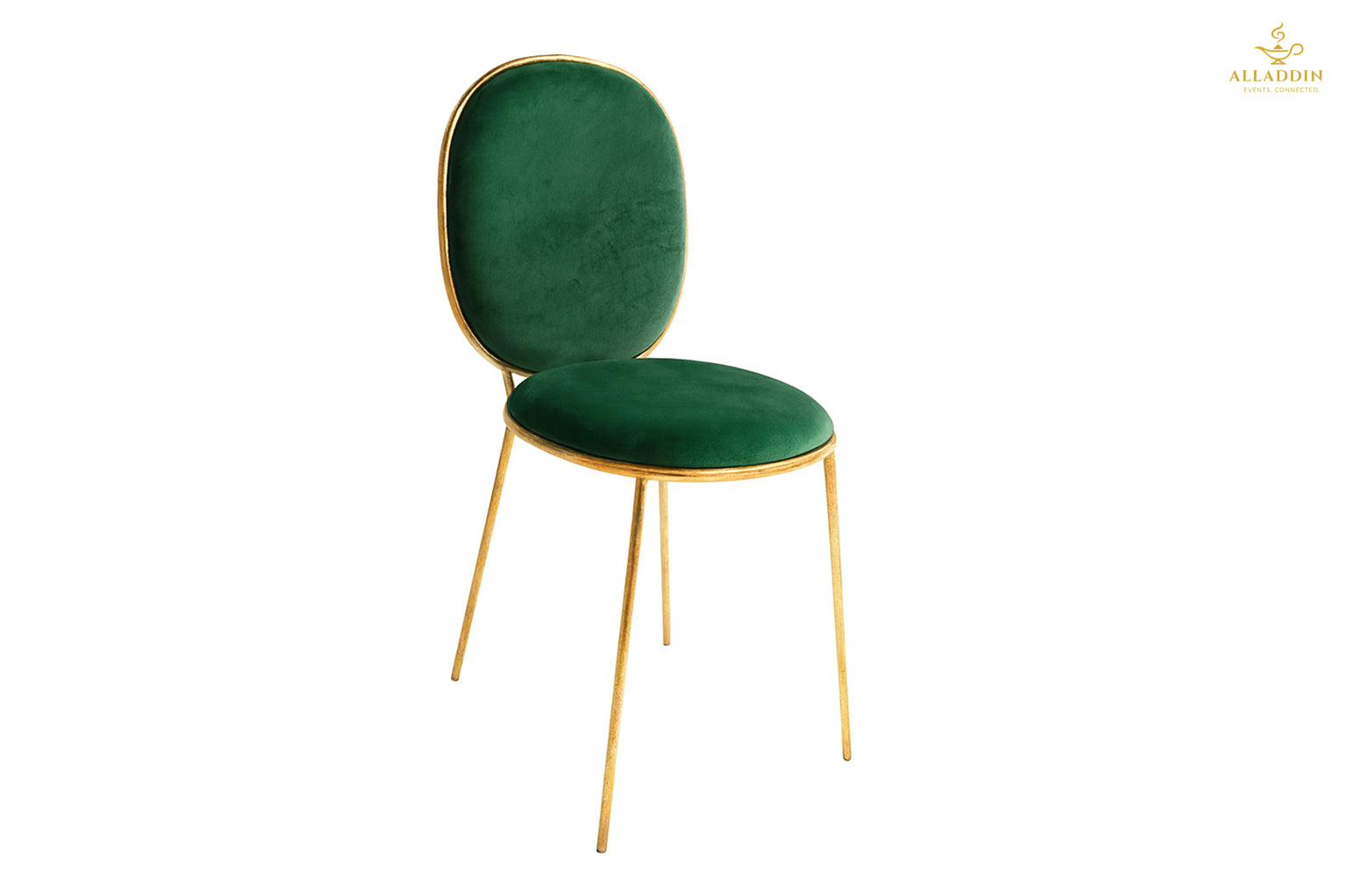 Emerald Green Round Back Chair