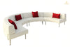 Endless Curved Semi-Circle Sofa with Large Low Back - 8 Seater