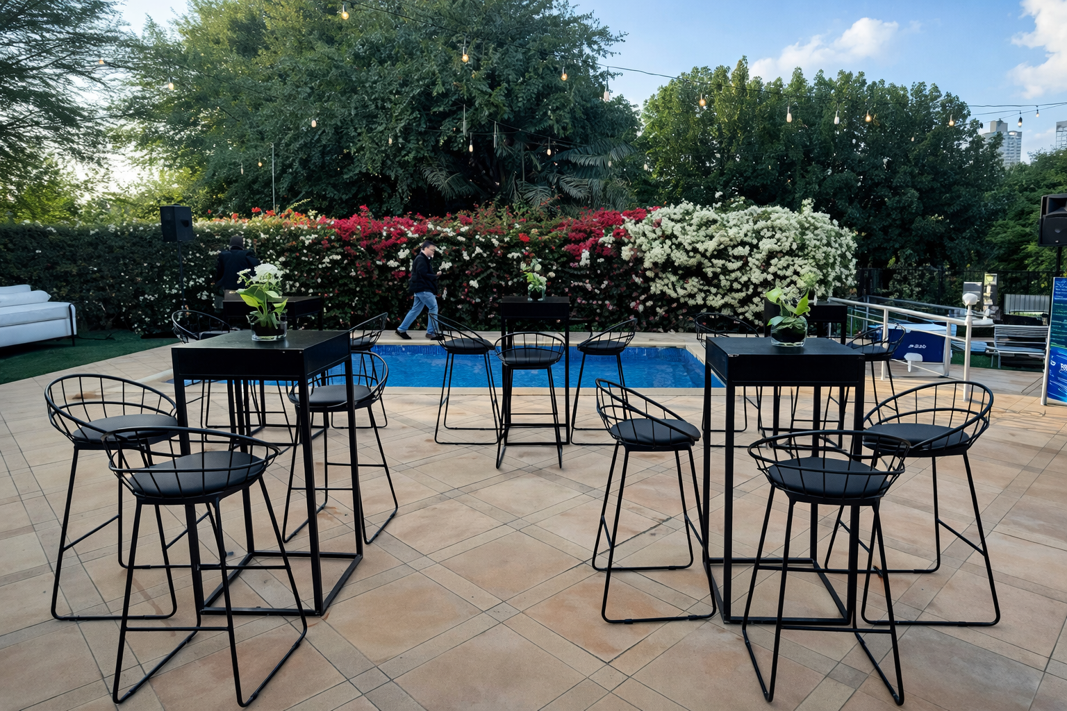 Florence Black Bar Stool