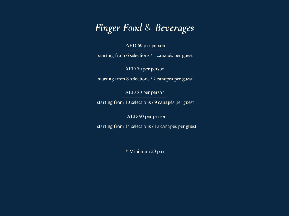 Signature International Finger Food & Canapés by Alladdin