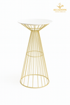 Fontana Gold Wire Cocktail Table - White