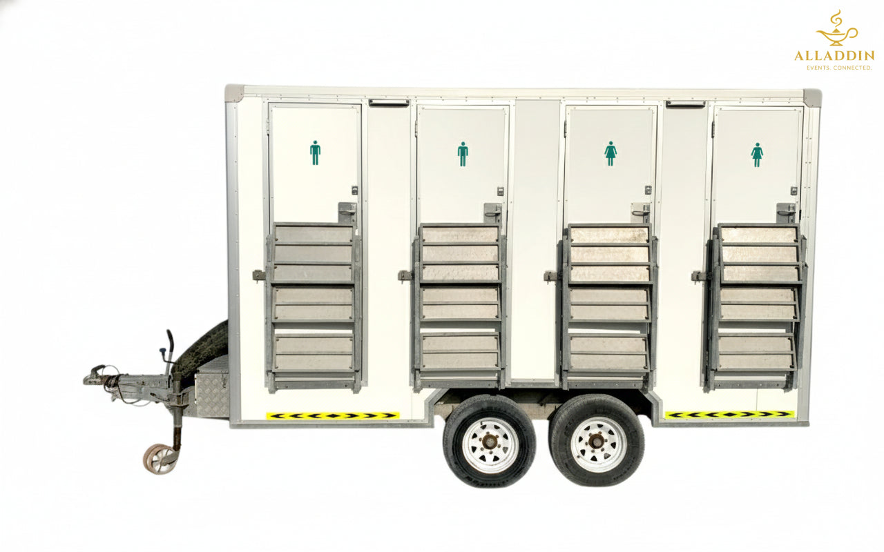 Four-Door Mobile Portable Toilet