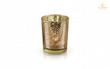 Golden Glass Cup Candle Holder