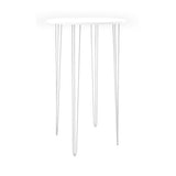 Hairpin Cocktail Table Round - White