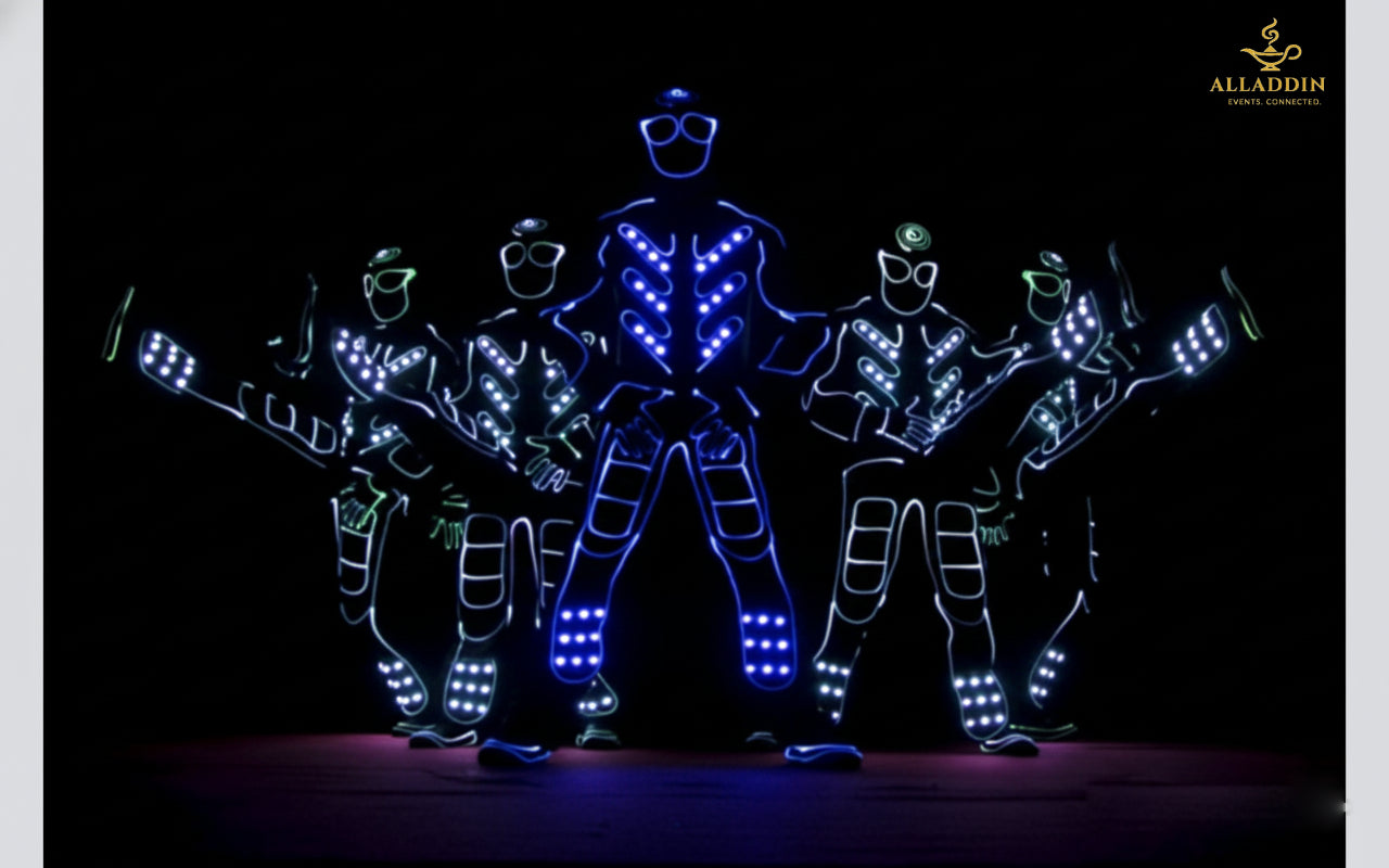 LED Tron Dance Group Performance