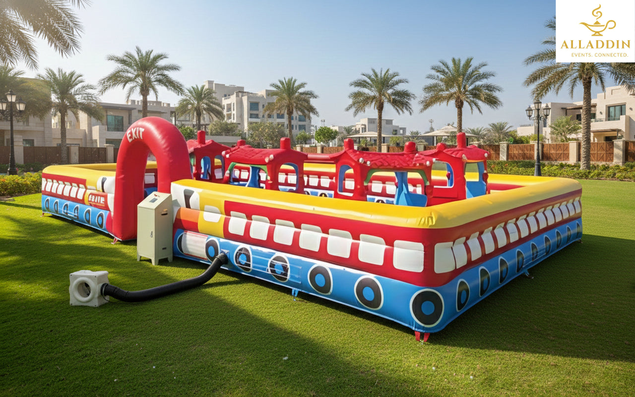 Mini Train with Inflatable Train Fence