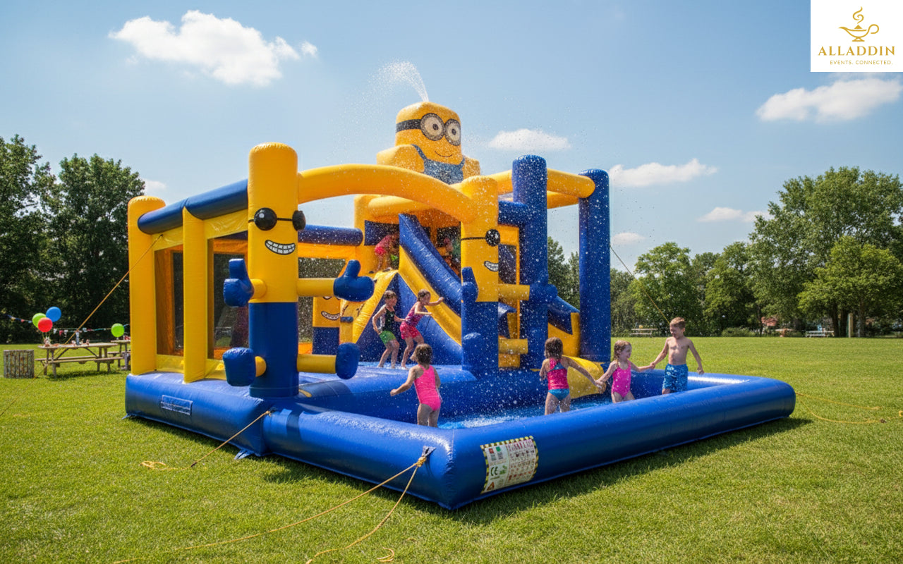 Minion Jump and Water Slide Inflatable