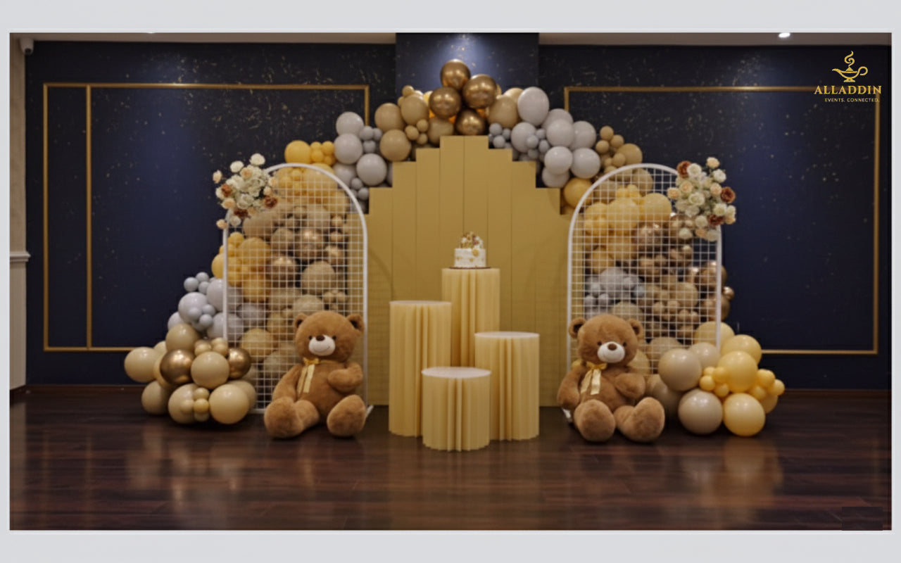 Pale Teddy Bear–Themed Decoration