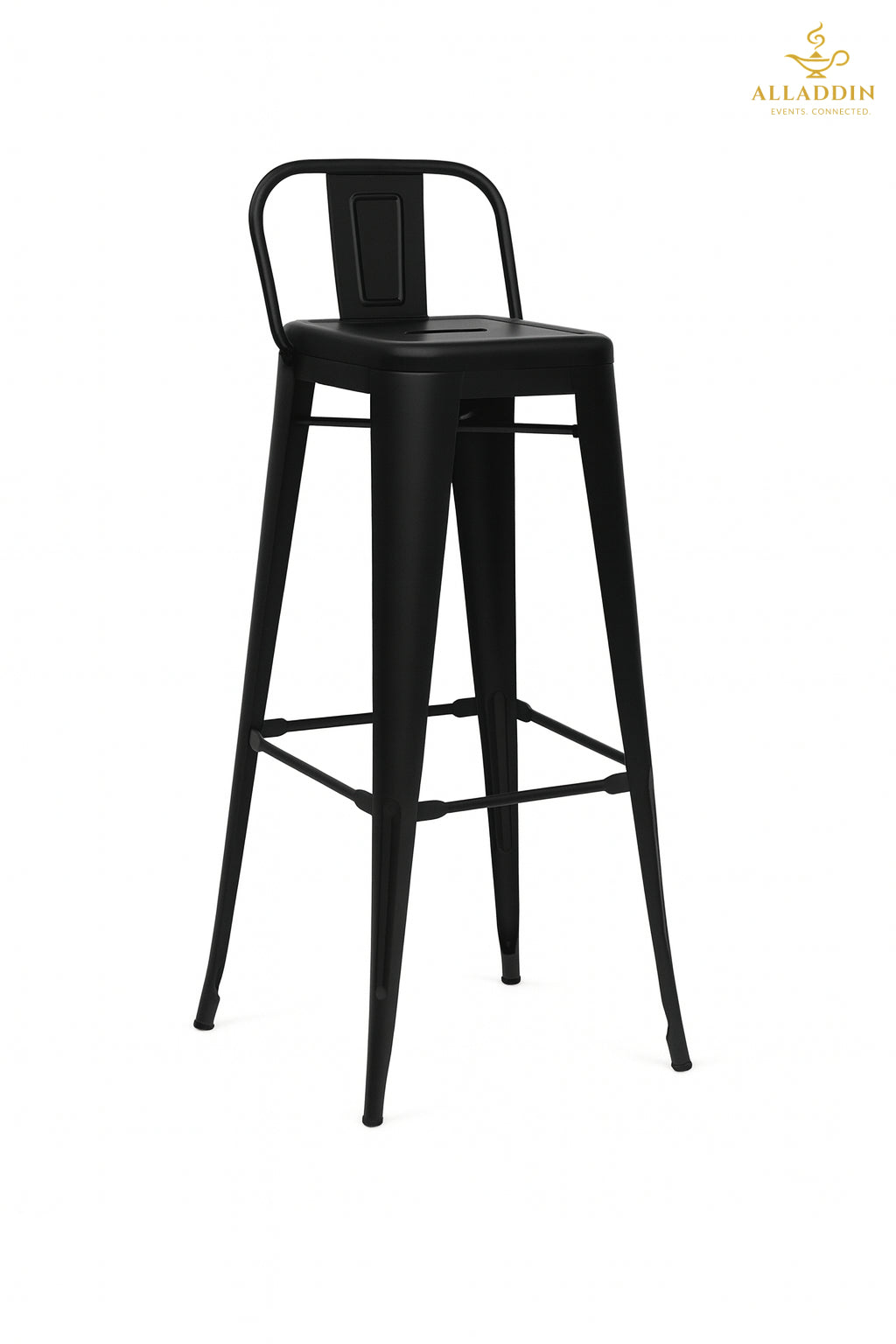 Pauchard Metal Bar Stool - Black