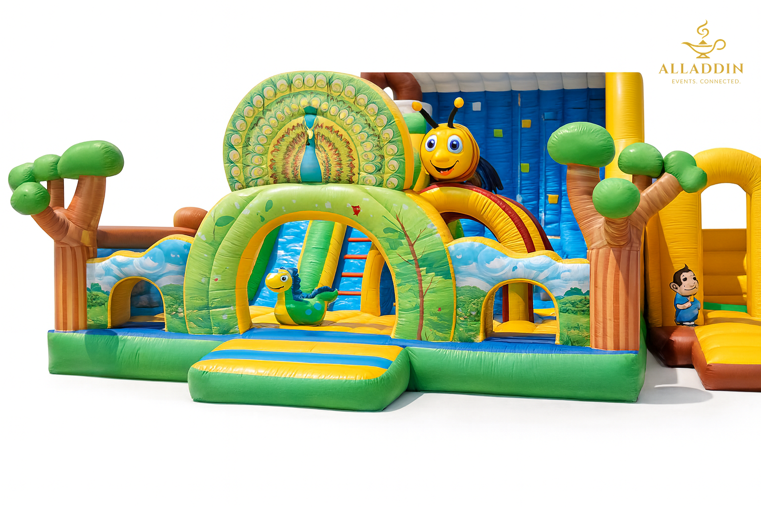 Peacock Jungle-Themed Bouncy