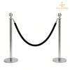 Silver Pole with Black Rope