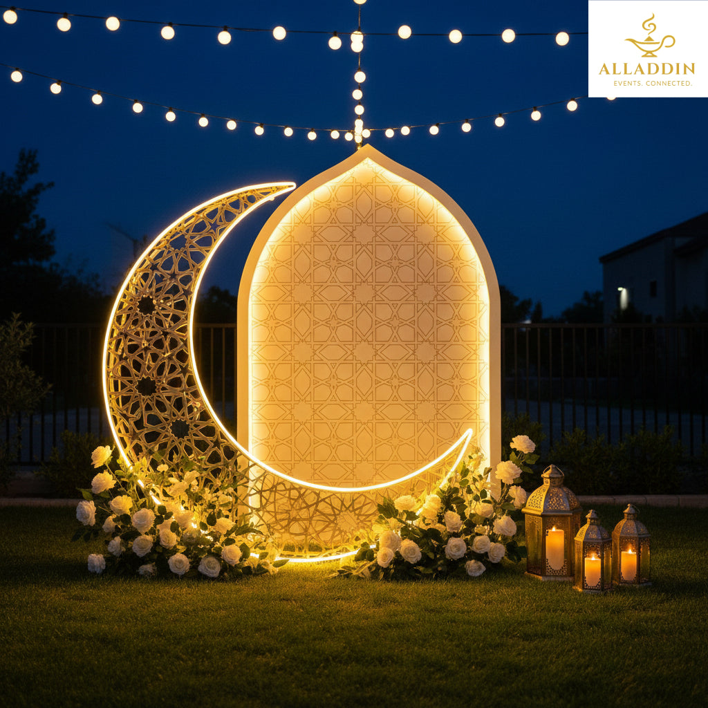 Ramadan Crescent Neon Setup