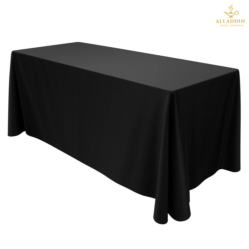 Rectangular Table with Black Cover