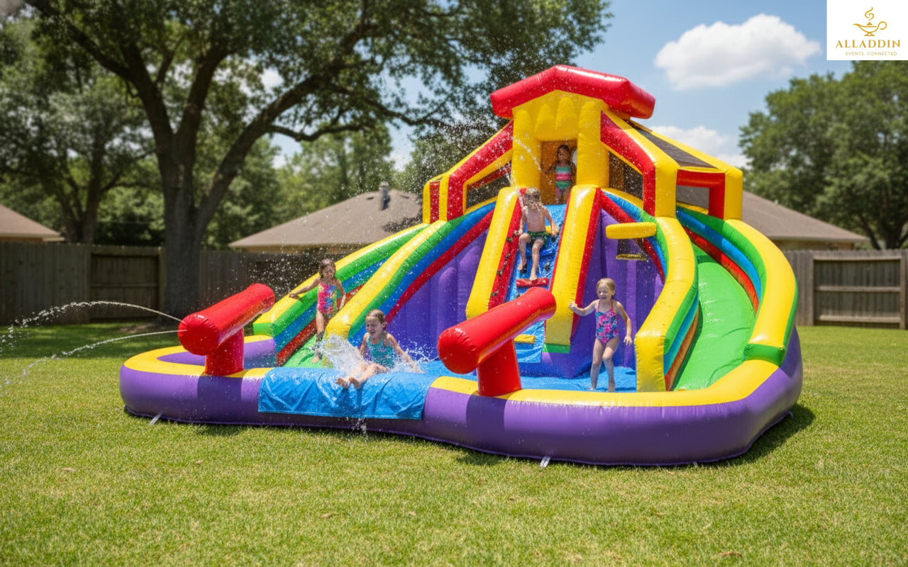 Red Gun Inflatable Water Slide
