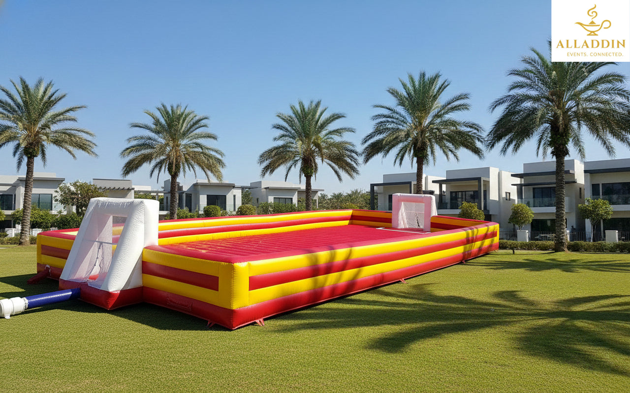 Red and Yellow Slippery Football Game