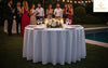 4-Foot Round Table with White Cover