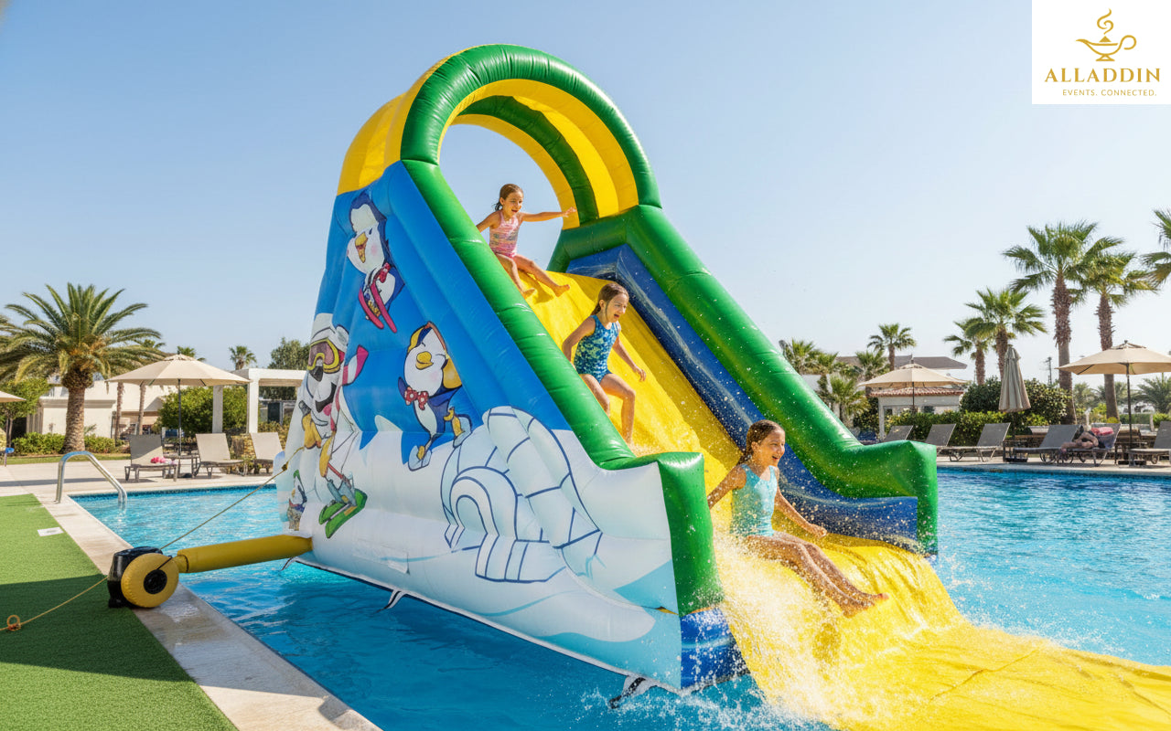 Snow-Themed Pool Slide