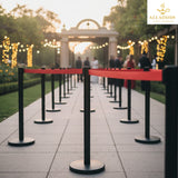 Stanchion Barriers with Retractable Belt