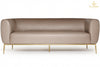 Stark Brown 3-Seater Sofa Velvet