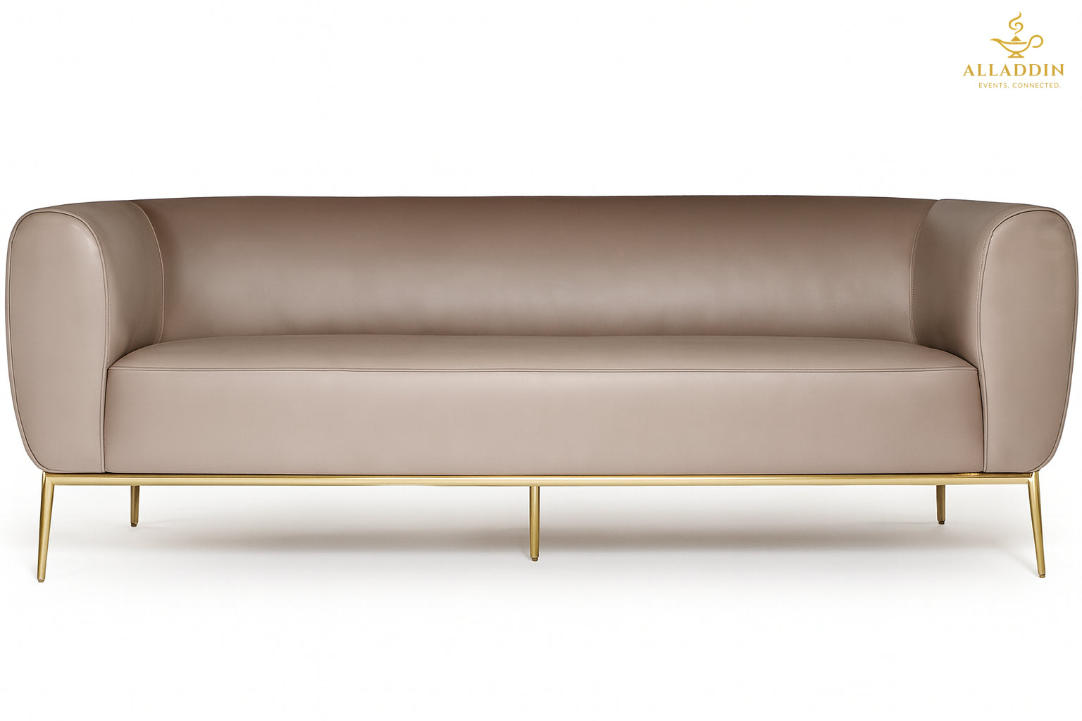 Stark Brown 3-Seater Sofa Velvet