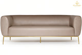 Stark Brown 3-Seater Sofa Velvet